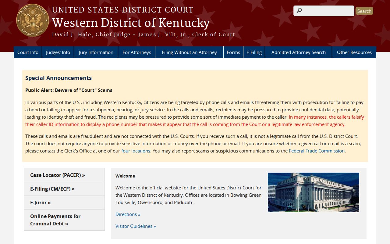 Livingston County criminal records Western District federal court