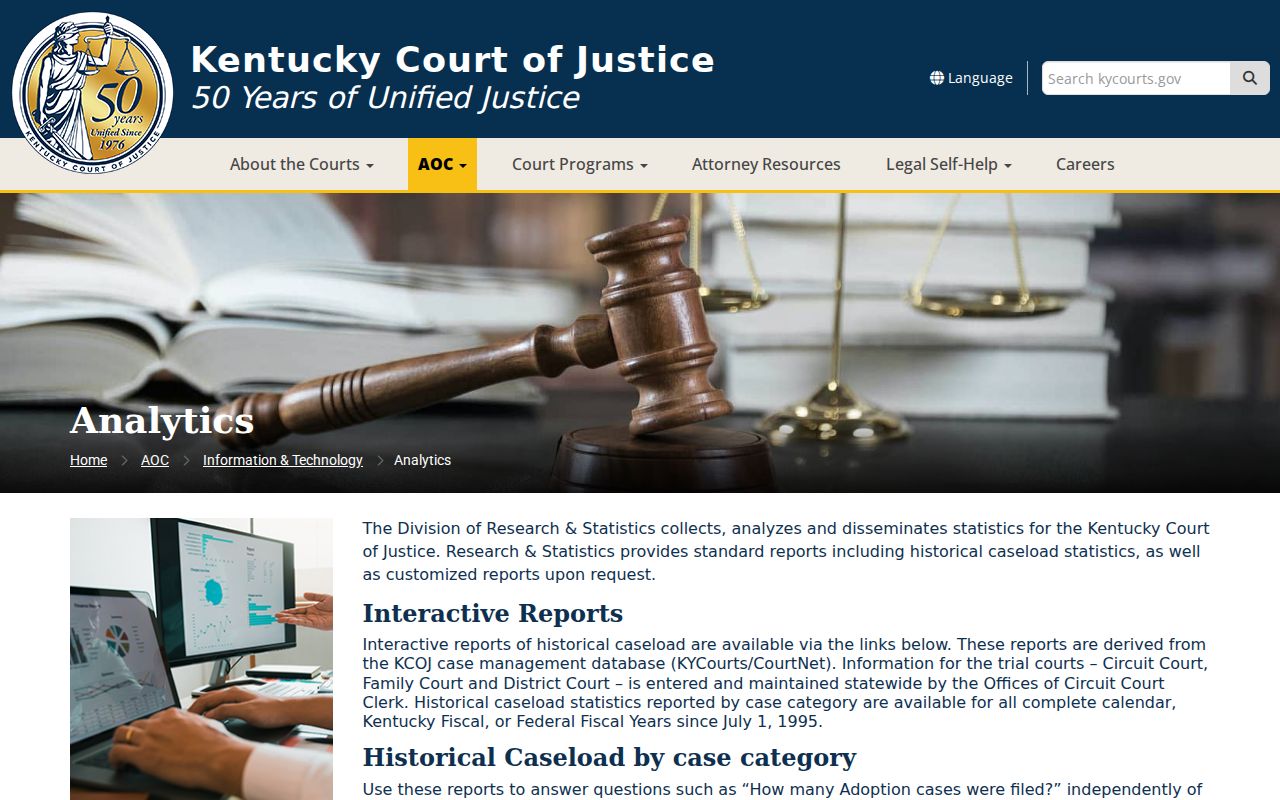 Kentucky court statistics for Livingston County criminal court cases