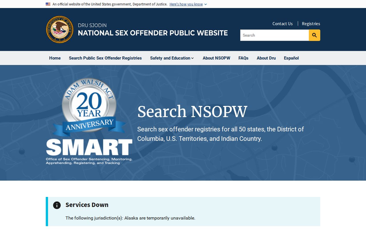 Livingston County sex offender search through the national NSOPW website